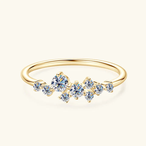Anziw Real S925 Ring Cluster Moissanite