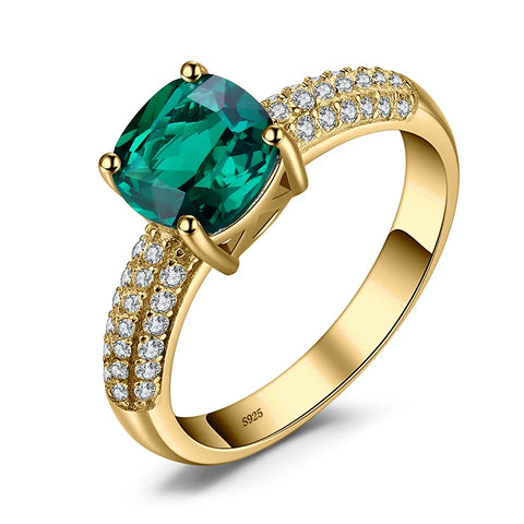 Green Simulated Ruby Ring