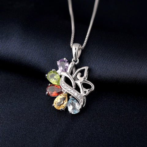 Potiy Natural Citrine Peridot Amethyst Garnet Sky Blue Topaz