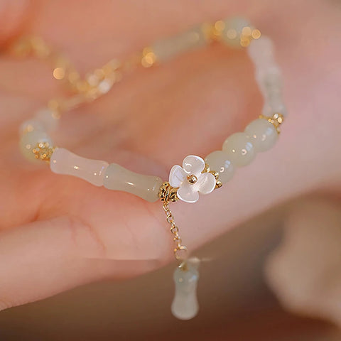 Chinese Style Vintage Bamboo Joint Beaded Bracelet