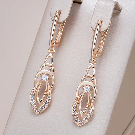 Kinel Fashion Glossy Hollow Geometry Drop Earring