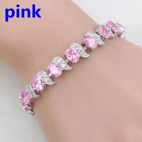 Graceful Green Crystal Leaf Bracelet