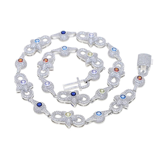 Iced Out Star Eye Pendant Necklace
