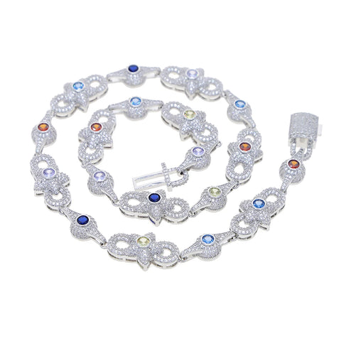Iced Out Star Eye Pendant Necklace