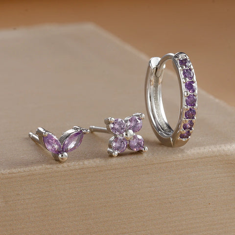 3PCS Stainless Steel Earrings