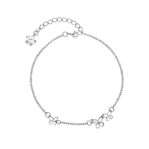 VENTFILLE 925 Silver Diamond-Studded Butterfly Bracelet