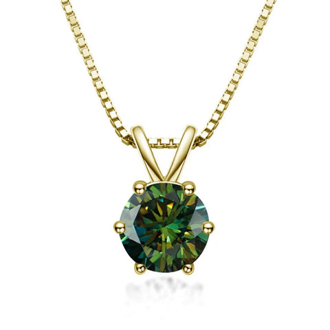 Bague Ringen 100% 925 Sterling Silver 1ct Moissanite Necklace