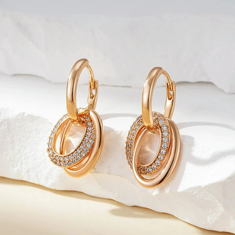 Wbmqda Double Hoop Zircon Earrings