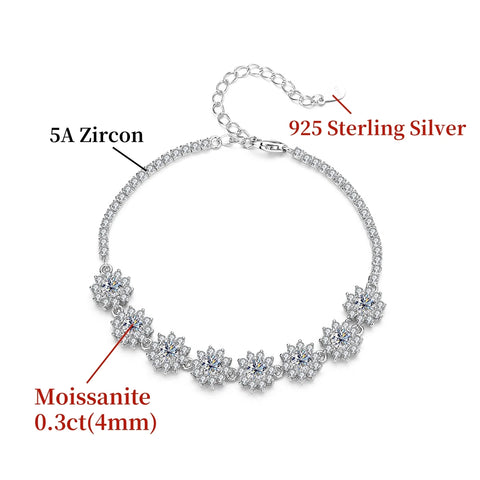 NKHOG 4mm Moissanite Bracelets