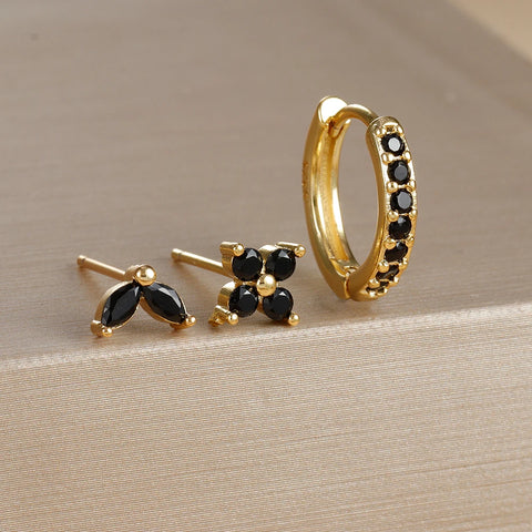 3PCS Stainless Steel Earrings