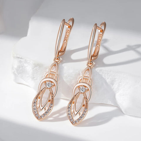 Kinel Fashion Glossy Hollow Geometry Drop Earring