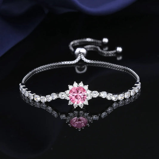 High quality women's sunflower moissanite bracelet