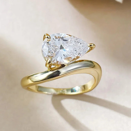 Pear Cut 925 Sterling Silver 7*11MM 2ct
