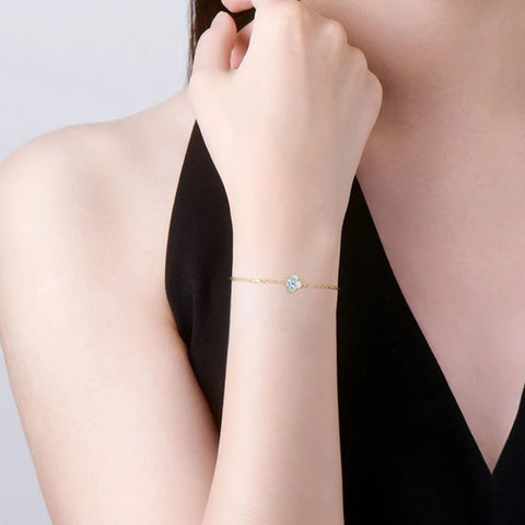 Sweetrain New 3mm Moissanite Bracelet