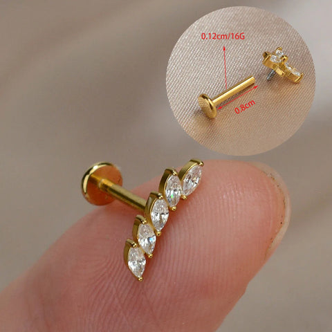 1PC Titanium Stainless Steel Earrings