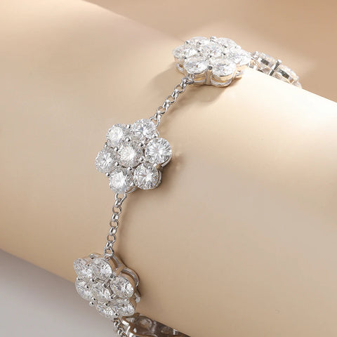 Serenty Day 17.5cttw D Color 5mm Full Moissanite Bracelet