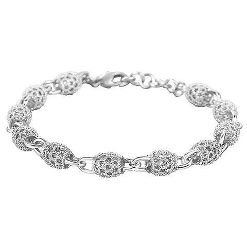 925 Silver Flower Beads Charm Bracelets