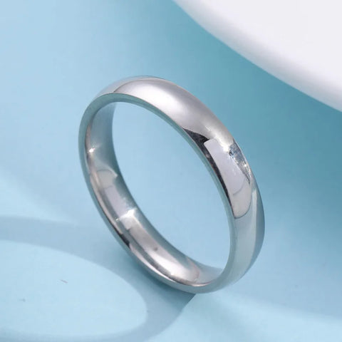 Fashion Simple Smooth Stainless Steel Ring