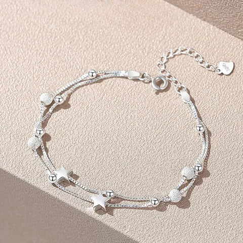 Fine 925 Sterling Silver Lucky Beads Bracelets