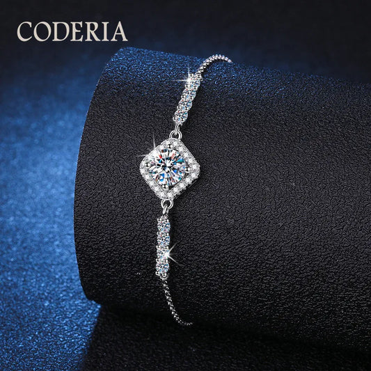 Silver S925 Bracelet Classic Bright 1 CT Moissanite