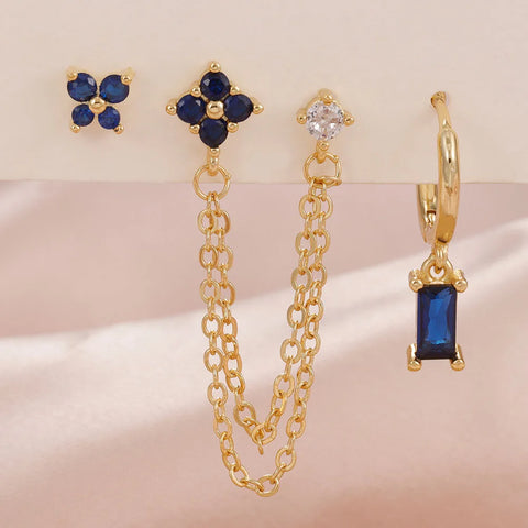 3PCS Exquisite Stainless Steel 12Earrings