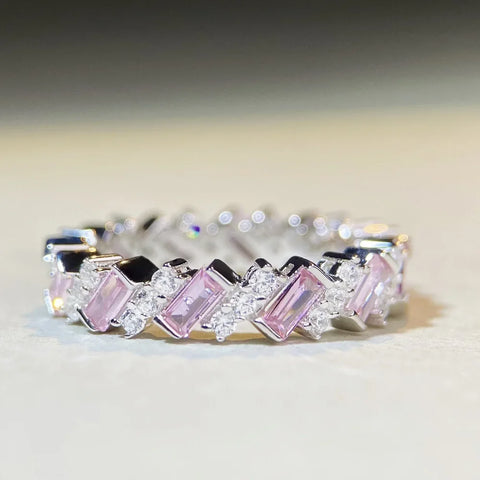 Luxury Solid white gold solid platinum Ring