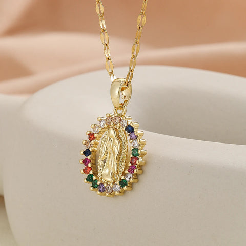 1PC Fashionable and Gorgeous Women's Micro inlaid Colored Zircon Hollow Necklace Suitable for Party and Festival Gifts
