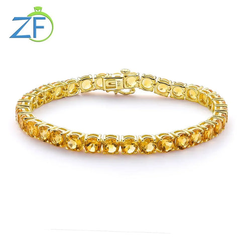 GZ ZONGFA Original 925 Sterling Silver Tennis Bracelet