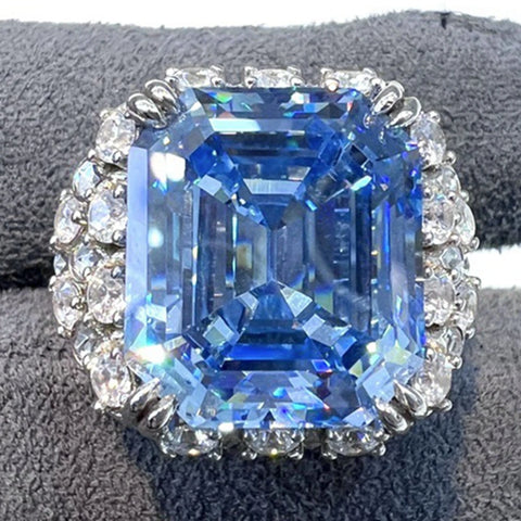 Wong Rain 925 Sterling Silver Emerald Cut 14*16 MM