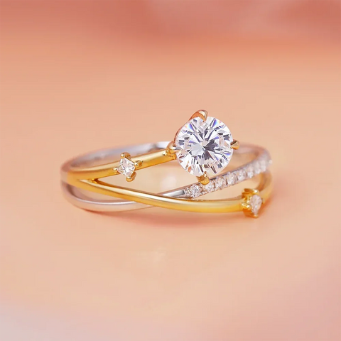 1Carat Real Moissanite Diamond Engagement rings