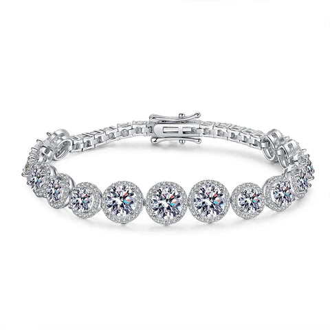 NeeTim D Color Moissanite Tennis Bracelet
