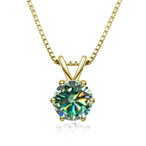 Bague Ringen 100% 925 Sterling Silver 1ct Moissanite Necklace