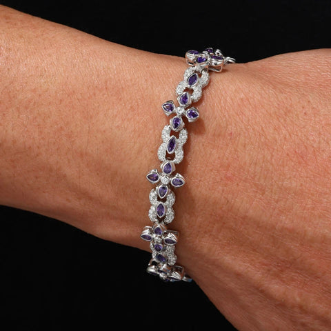 Sterling Silver Infinity Cross Bracelet