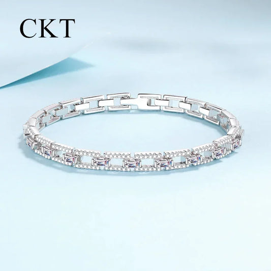 18K White Gold Bangles Pure Fine Jewelry