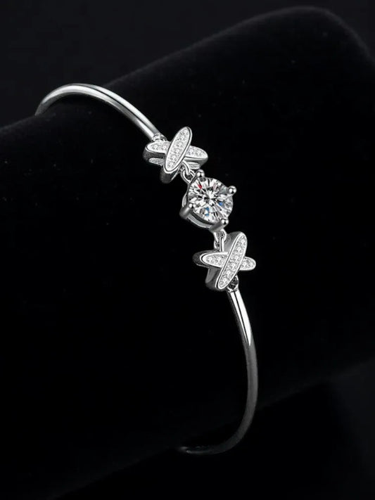 Moissanite Plata Sterling 925 Silver Bracelets