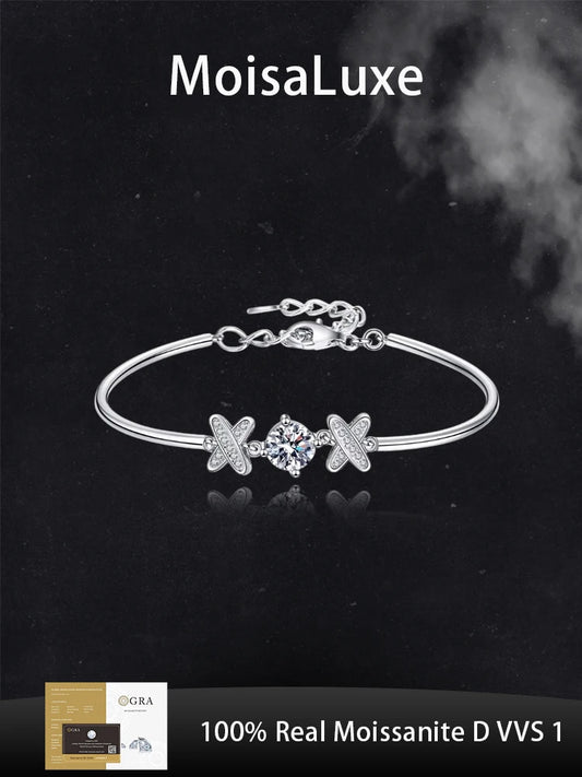 Moissanite Plata Sterling 925 Silver Bracelets