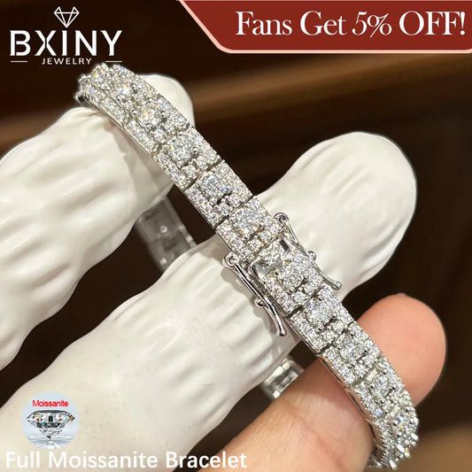 BXINY Luxury Full Moissanite Bracelet