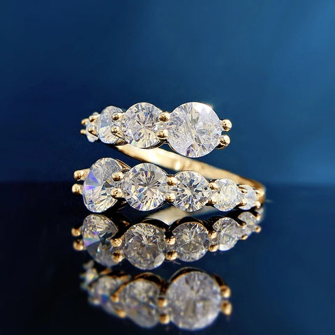 3.26cttw All Moissanite Rings