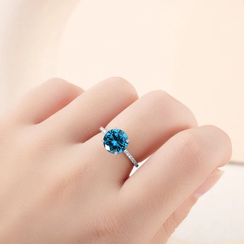 Gica Gema 3.0Ct  Real Solid 925 Sterling Silver Ring - BOLEVARD RING