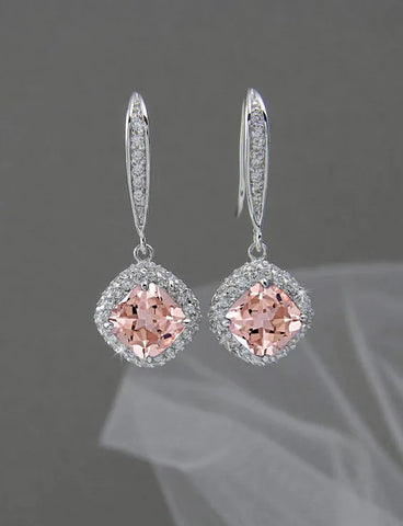 Exquisite Fashion Silver Color Inlaid White Zircon Dangle Earring