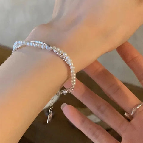 Fashion 925 Sterling Silver Pearl Bracelets