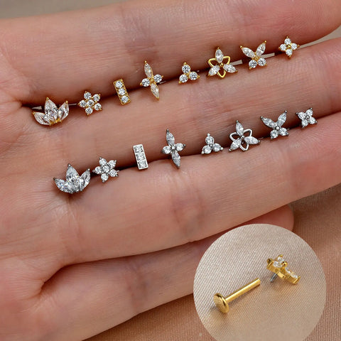1PC Titanium Stainless Steel Earrings