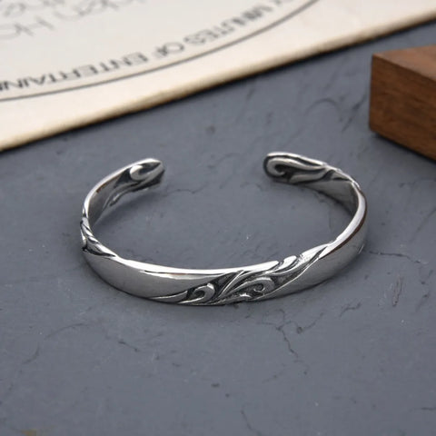 pure silver personalized retro style bracelet