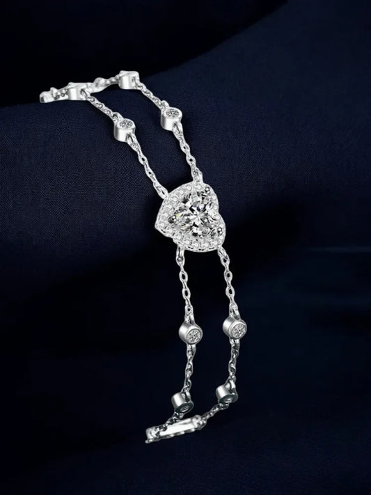 Moissanite Charm Bracelet