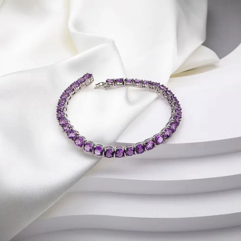 GZ ZONGFA Original 925 Sterling Silver Tennis Bracelet