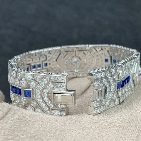 Wong Rain Luxury 100% 925 Sterling Silver Sapphire
