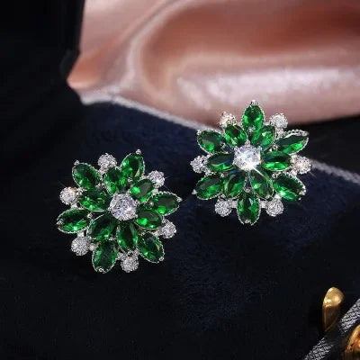 Cute Big AAAAA Bling Cubic Zirconia  Earrings