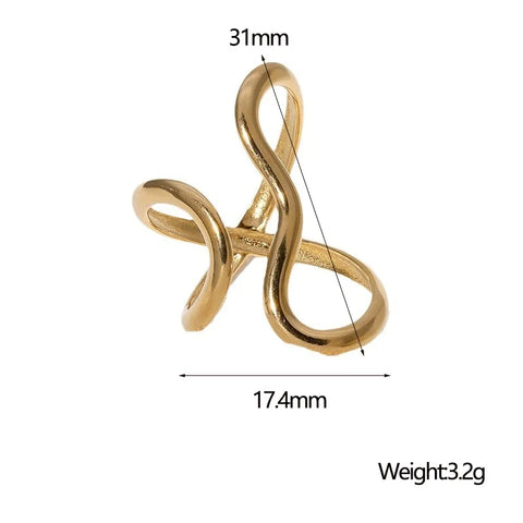 Stainless Steel Gold Color Rings
