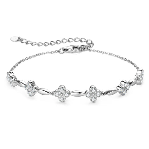 14k Gold Plated 2mm All Moissanite Diamond Bracelet