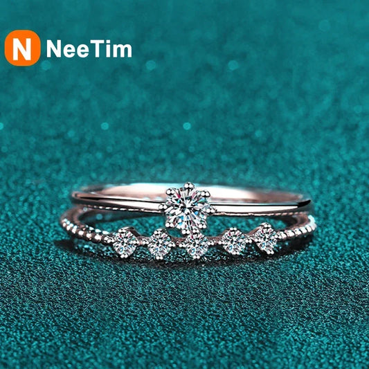 NeeTim 3mm Moissanite Ring